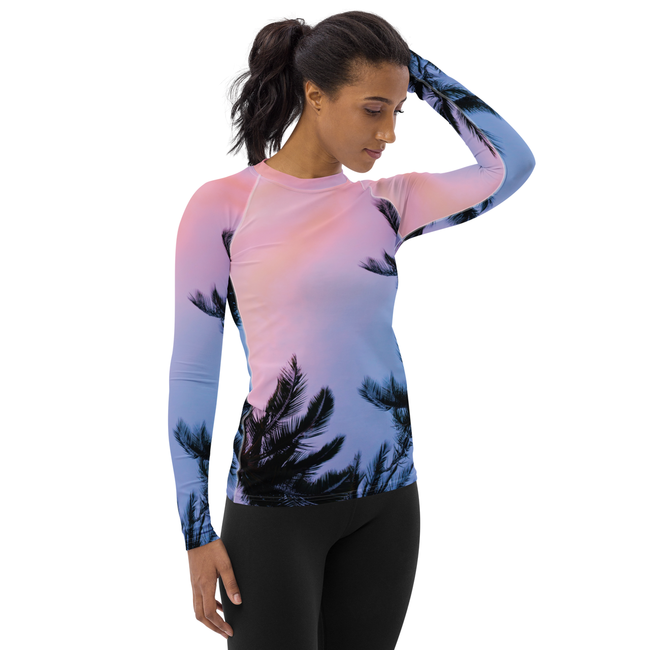 FYC - Women's Sunset Surf Performance Rash Guard UPF 40+ - 1 COLOR -