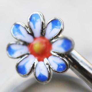 316L Stainless Steel Daisy Flower Cartilage Twist Jewelry -