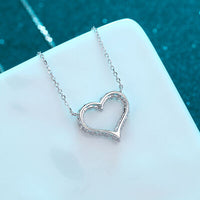 Thumbnail for Moissanite 925 Sterling Silver Heart Shape Necklace