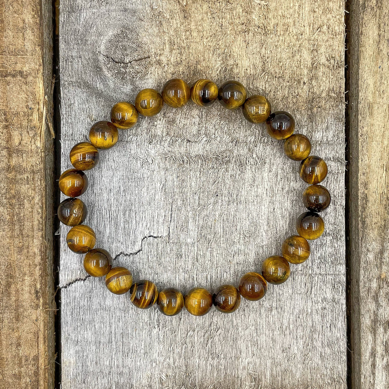 Union - Tiger Eye Gemstone Beaded Bracelet - 5 SIZES -