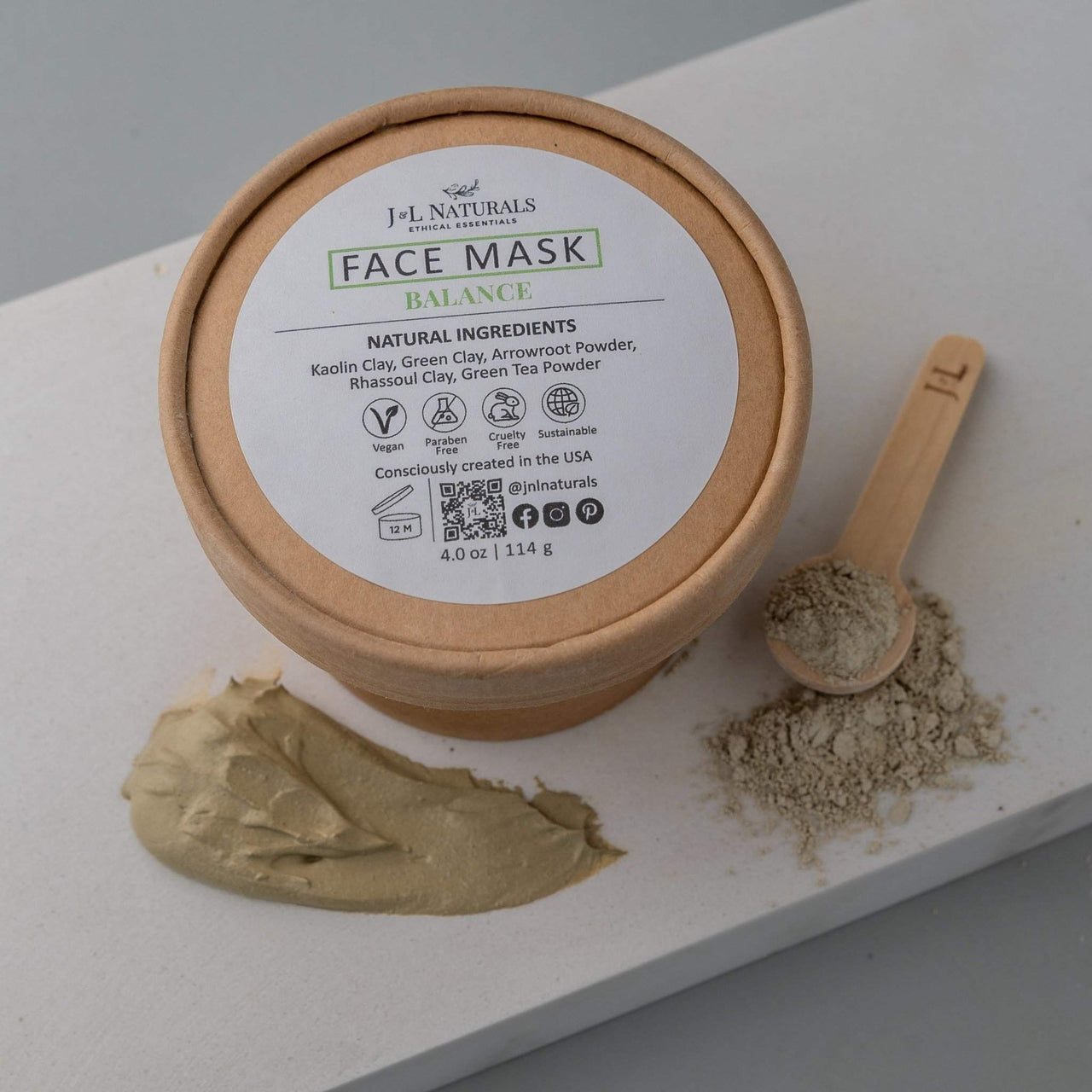 J & L Naturals - Face Mask - 3 SIZES - 5 REGIMENS -