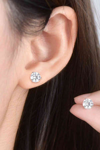 Thumbnail for 2 Carat Moissanite 925 Sterling Silver Stud Earrings