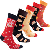 Thumbnail for Men's Fastest Food Socks - 5 PACK -