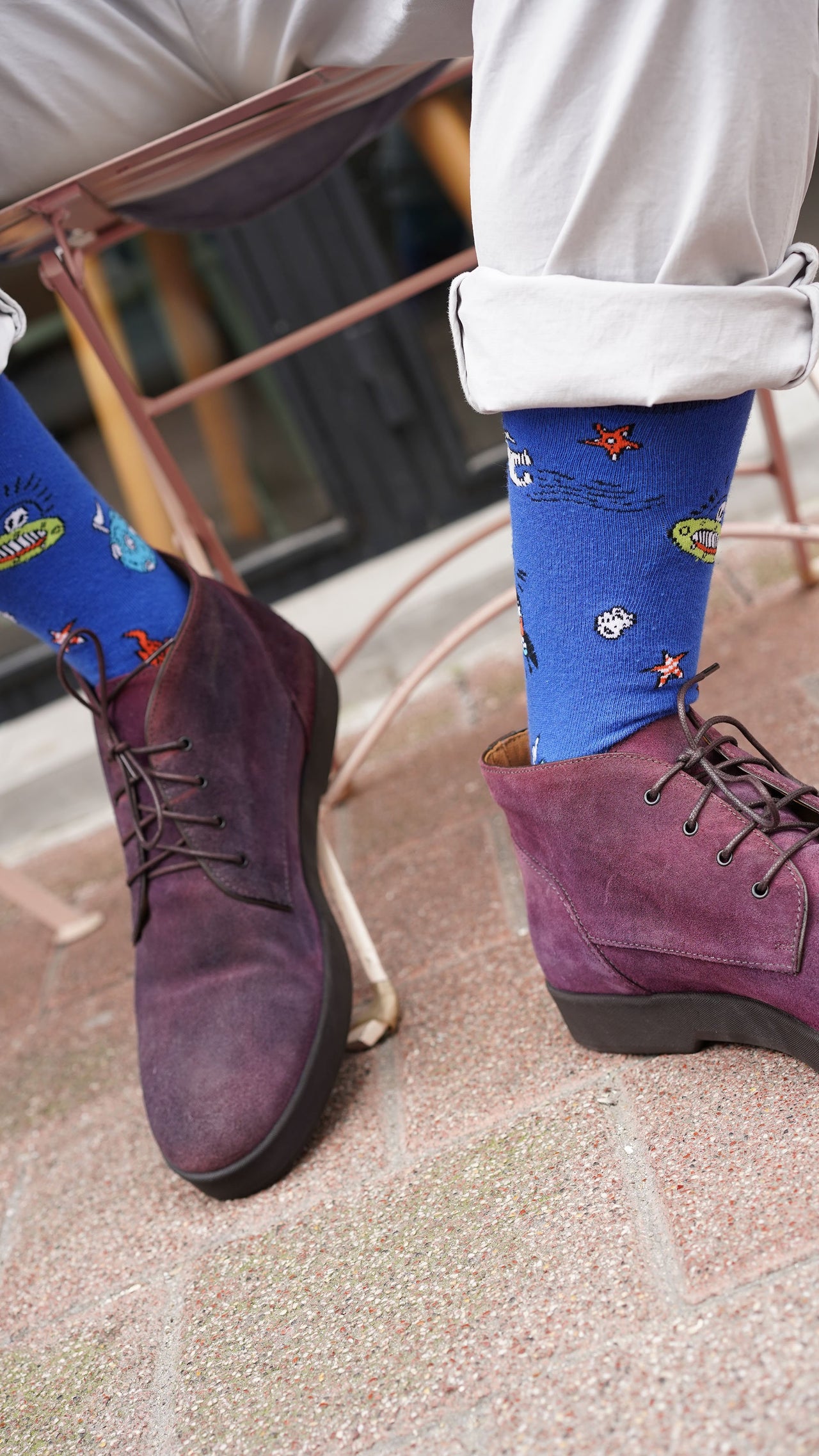 Men's Space Doodle Socks - 1 COLOR -