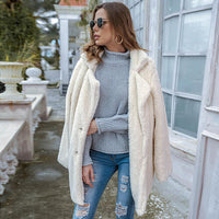 Thumbnail for Collared Neck Long Sleeve Winter Coat - T - 3 COLORS -