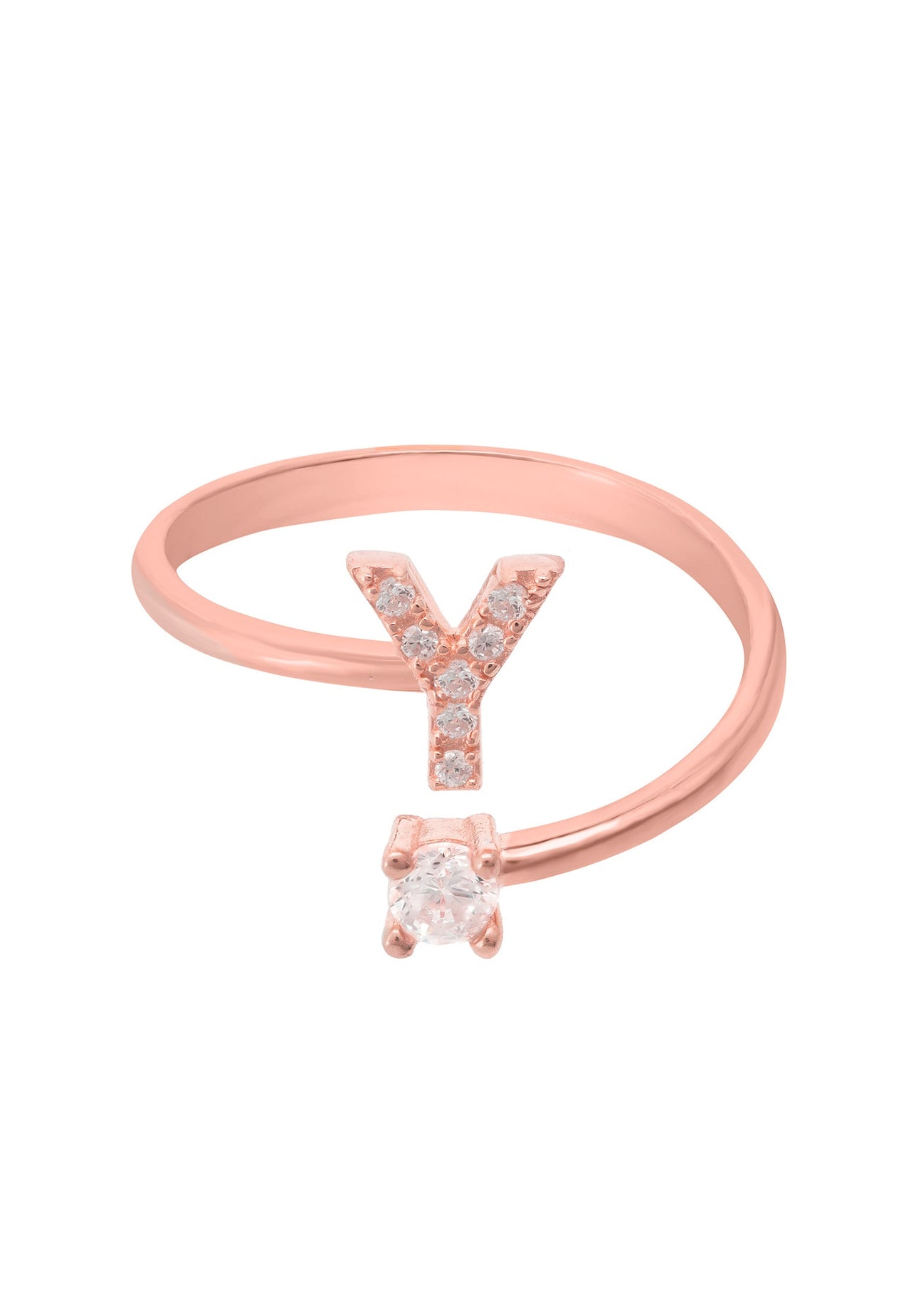 Initial Ring Rosegold Y -