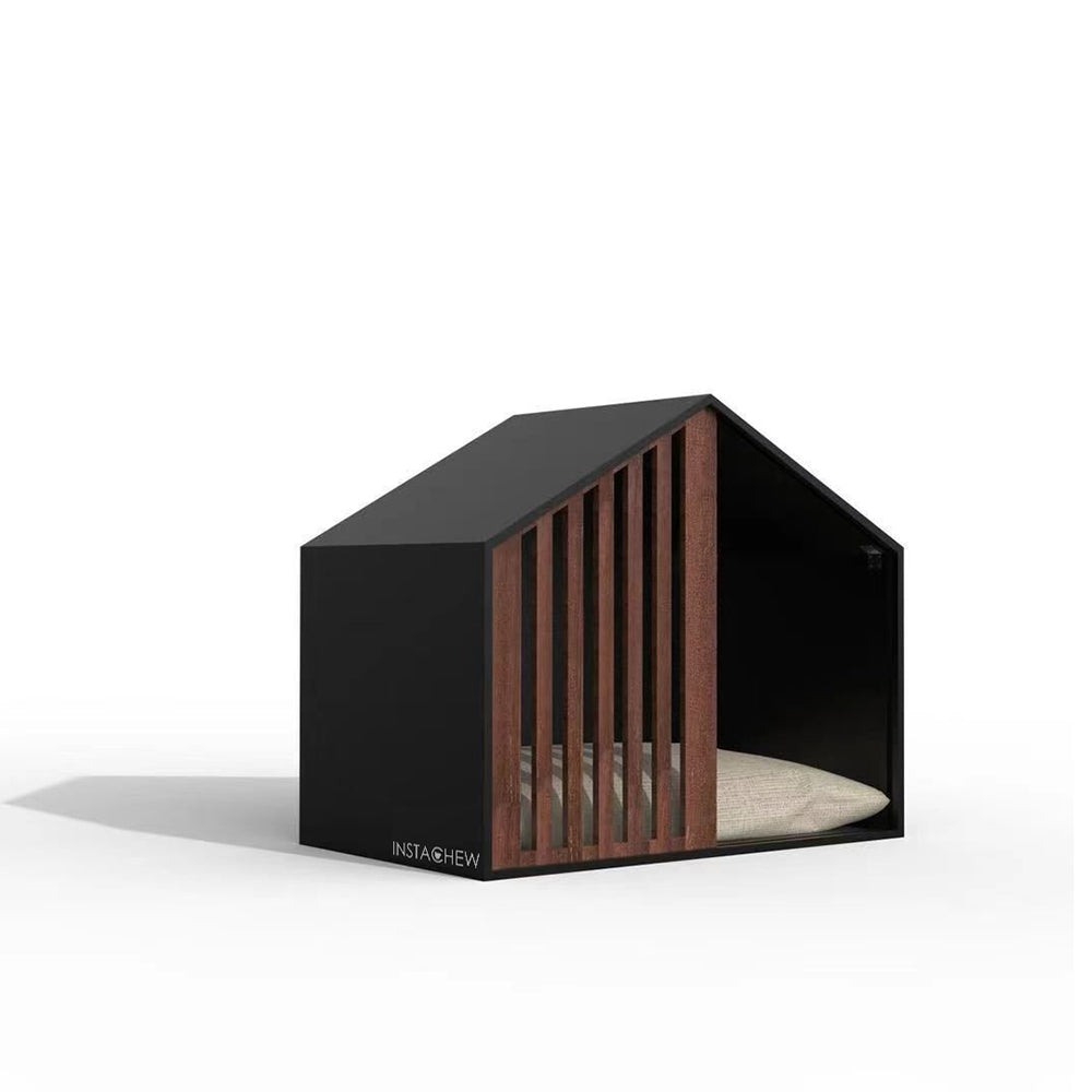 Instachew - ENKEL PET HOUSE (Black & White), Modern Design, DOG BED, SHED - 2 COLORS -