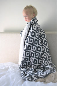 Thumbnail for Moroccan Blue Cotton Muslin Newcastle Blanket -