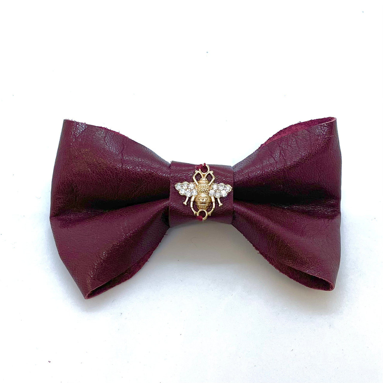 Puccissime - Red Wine Collar, Bow Tie and Leash - 3 PCS. - 4 SIZES -