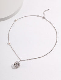 Thumbnail for Dainty Hollow Pearl Necklace