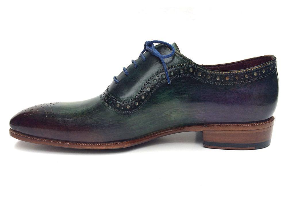 Paul Parkman - Green & Purple Handmade Oxfords -