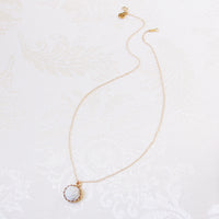 Thumbnail for Mini Porcelain Rose Charm Gold-Filled Necklace -