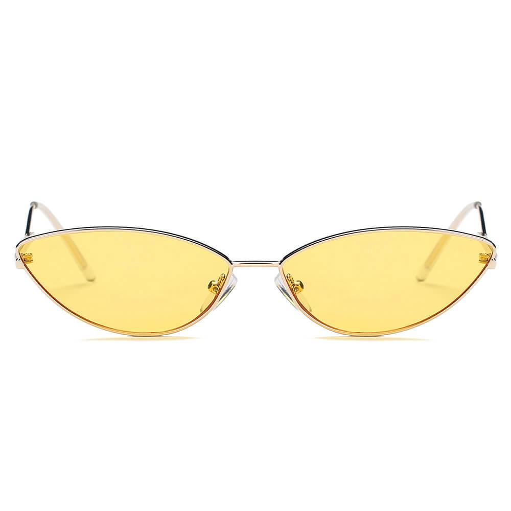 Flint | Small True Retro Vintage Slim Metal Sunglasses - 4 COLORS -