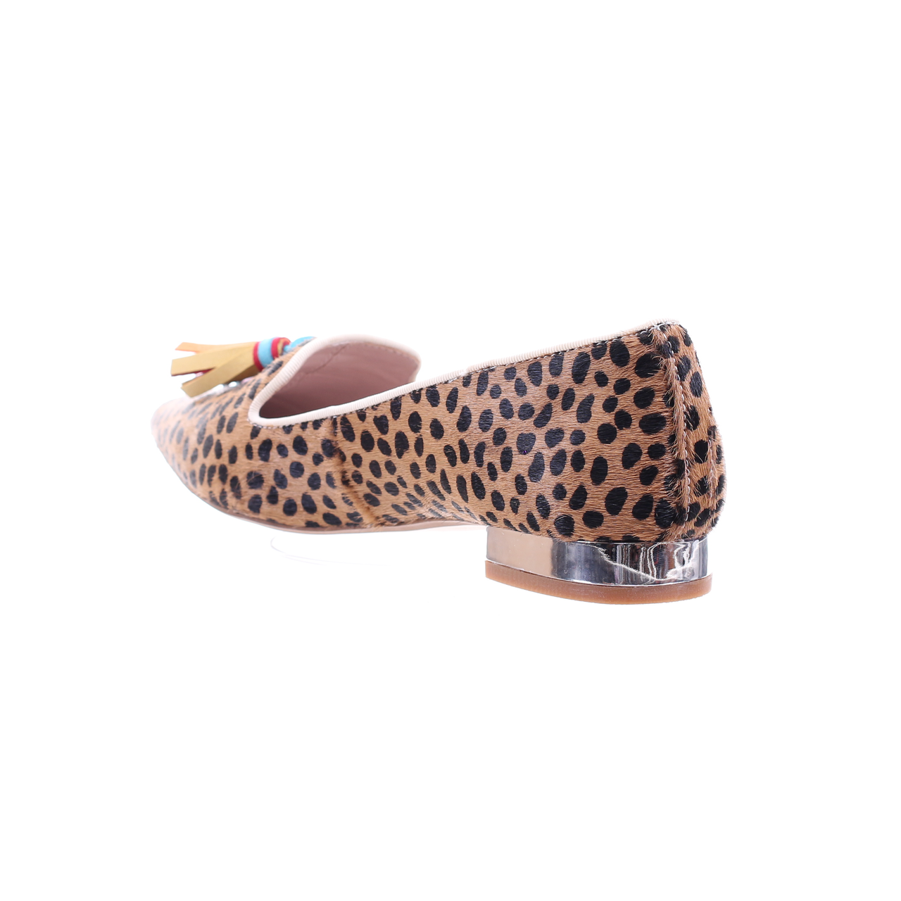 Leopard Print Pointed Toe Ballerina