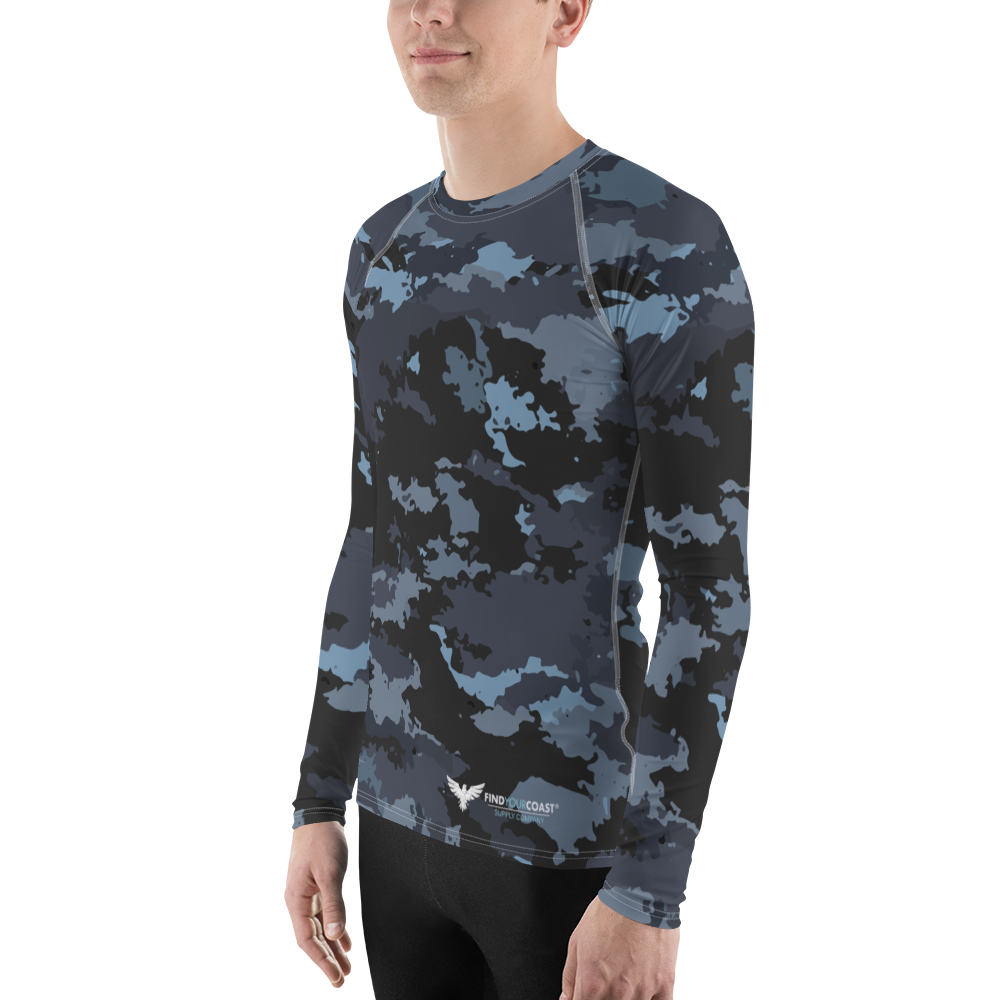 FYC - Men's Coast Camo Performance Rash Guard UPF 40 - 1 COLOR -