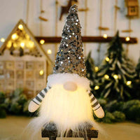 Thumbnail for Sequin Light-Up Christmas Gnomes - 11.8