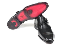 Thumbnail for Paul Parkman - Black Leather Single Monkstraps -