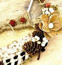 Thumbnail for Sunsum - Mountain’s Edge, Macrame Wreath With Dried Flowers, Wall Decor, 10 “ -