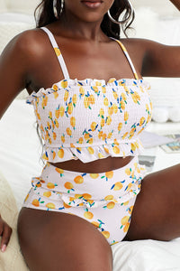 Thumbnail for Fruit Print Frilled Bikini Set - 2 PCS. - T - 2 PATTERNS -