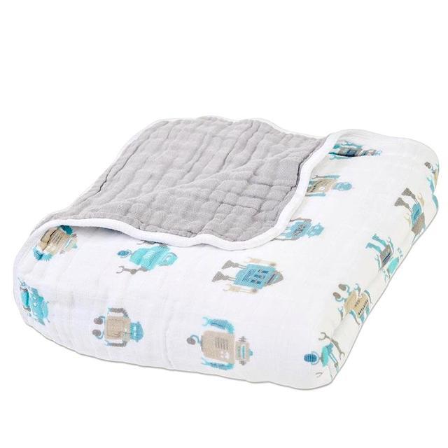 Robots Cotton Muslin Newcastle Blanket -