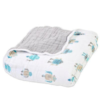 Thumbnail for Robots Cotton Muslin Newcastle Blanket -