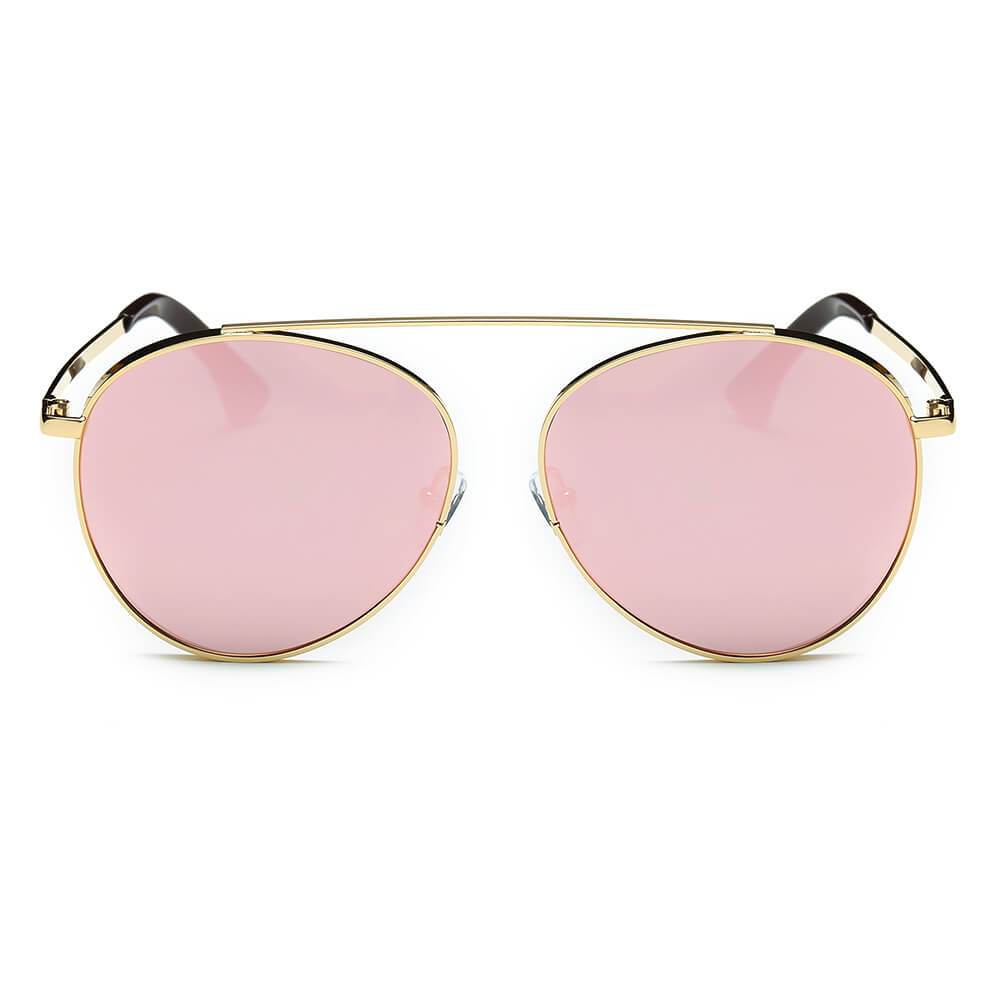 Bethel | CA08 - Retro Mirrored Lens Teardrop Aviator Sunglasses - 6 COLORS -