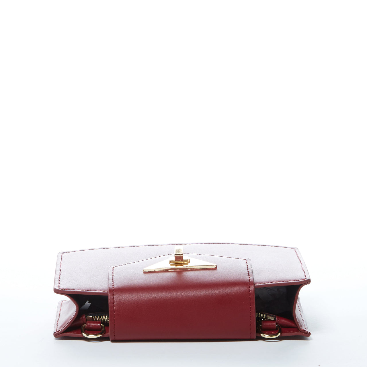 Mary Small Crossbody Leather Wristlet Burgundy -