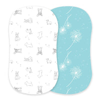 Thumbnail for Newcastle - Corgi and Dandelion Seeds Bamboo Changing Pad Cover/Bassinet Sheets -