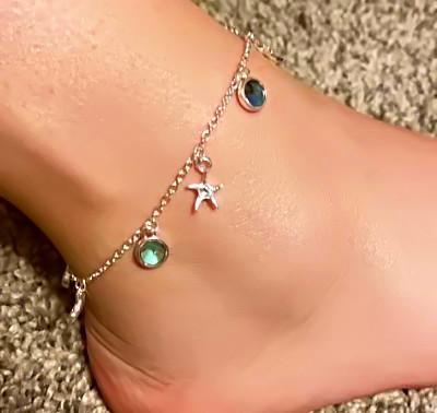 Abalone Charms Starfish Anklet Ankle Bracelet -