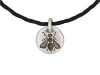 Thumbnail for Snake Bones - Bee Charm Bracelet in Sterling Silver - 3 CORD COLORS -