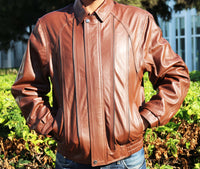 Thumbnail for MJ room - Theo - Leather  Jacket  for Men - Leather Genuine - 1 COLOR -