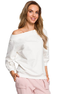 Thumbnail for MOE - Off shoulder Sweatshirt  - 1 COLOR -