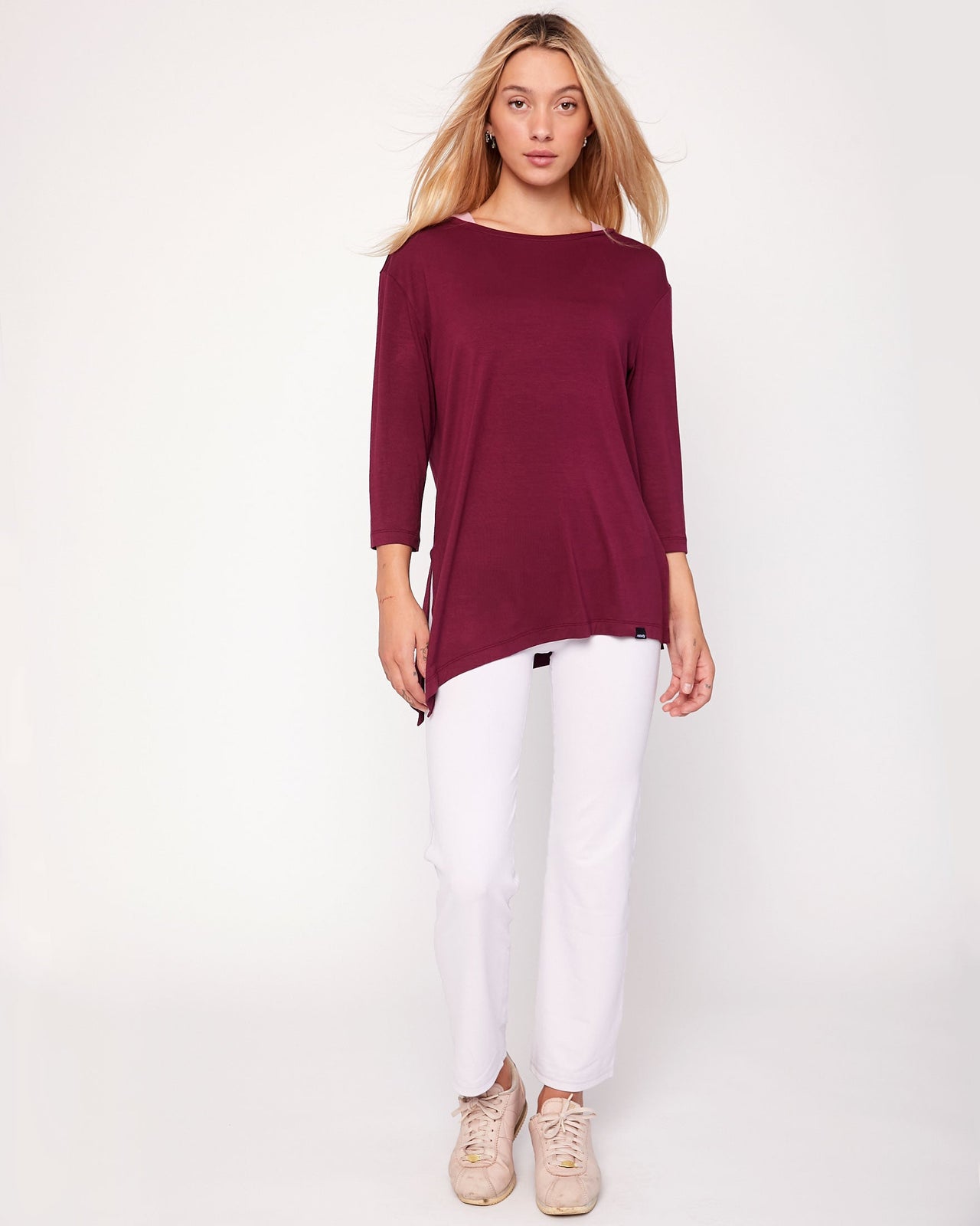 Rebody - Anen Side Tie 3/4 Sleeve Top - 2 COLORS -