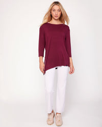 Thumbnail for Rebody - Anen Side Tie 3/4 Sleeve Top - 2 COLORS -