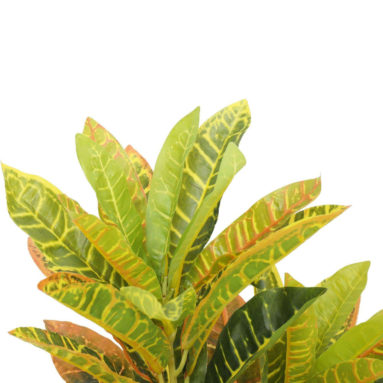 Artificial Potted Flaming Zebra (Codiaeum Variegatum / Crotons) 55cm -