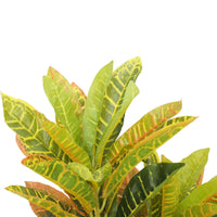 Thumbnail for Artificial Potted Flaming Zebra (Codiaeum Variegatum / Crotons) 55cm -