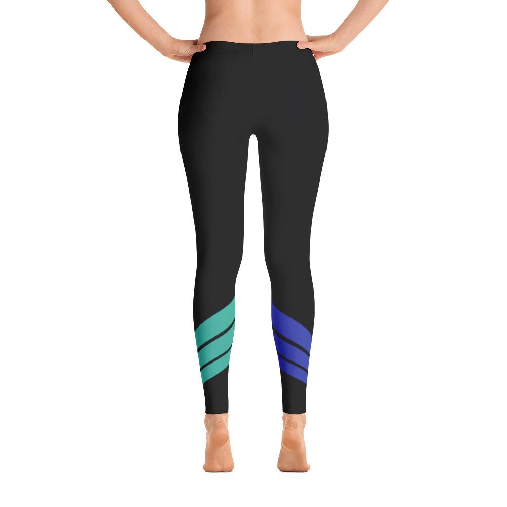 FYC - Women's All Day Comfort Black Venture Pro Stripe Leggings - 1 COLOR -