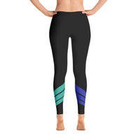 Thumbnail for FYC - Women's All Day Comfort Black Venture Pro Stripe Leggings - 1 COLOR -