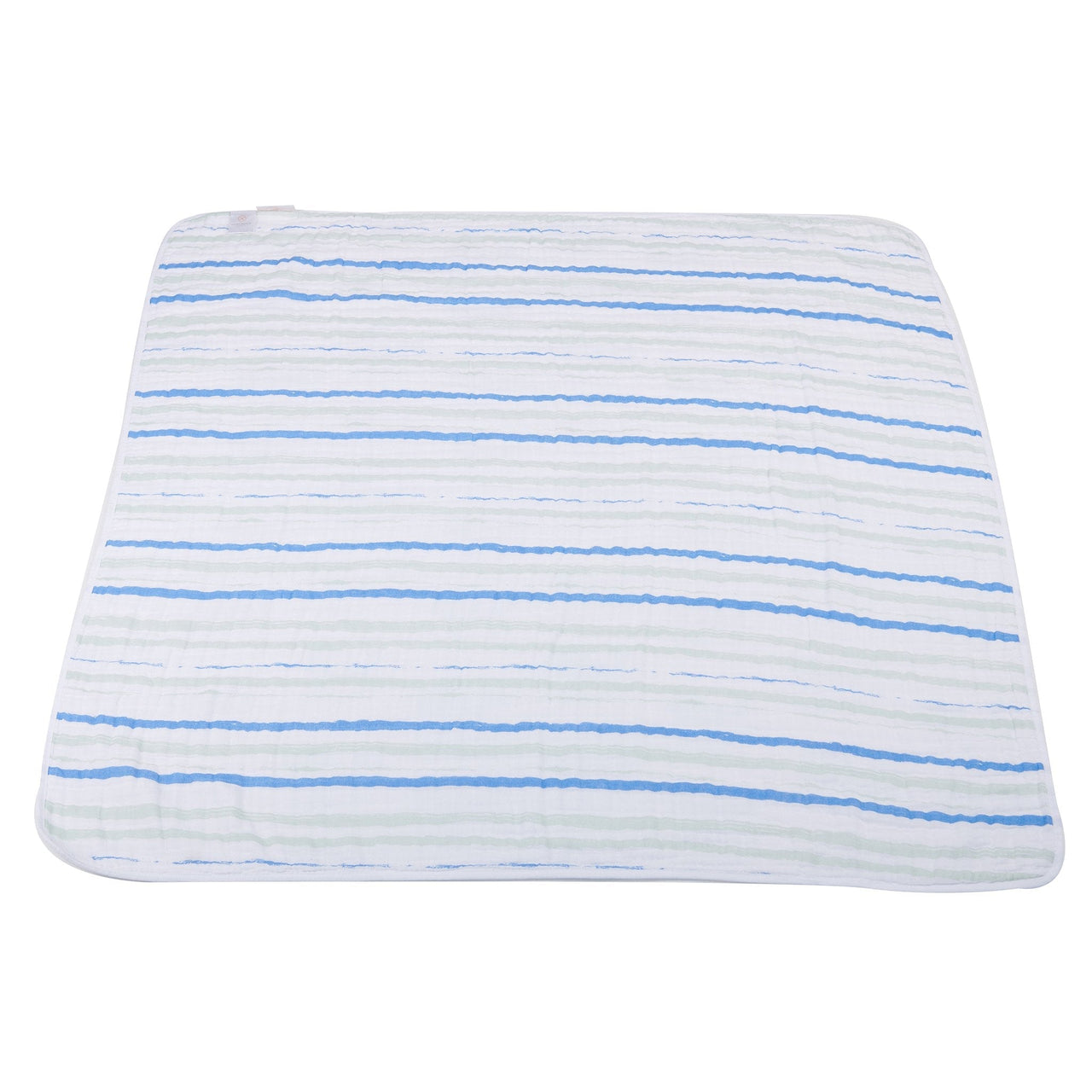 Newcastle - Whale and Ocean Stripe Cotton Muslin Newcastle Blanket -