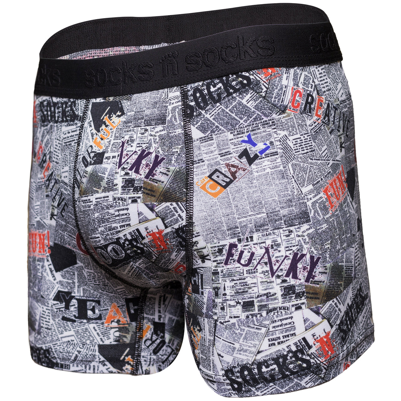 Men's Newspaper Boxer Brief - 1 COLOR -