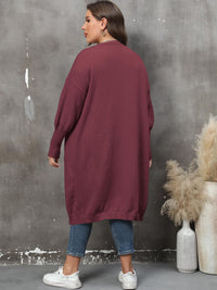 Thumbnail for Plus Size Only Long Sleeve Pocketed Cardigan - T - 9 COLORS -