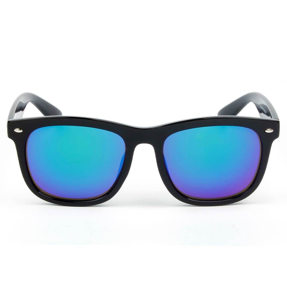 Girona | E06 - Classic Horned Rim Mirrored Lens Sunglasses - 5 COLORS -