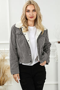 Thumbnail for Snap Down Collared Jacket - T - 3 COLORS -