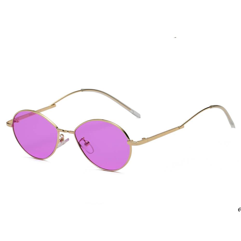 Hickory | S3009 - Small Retro Vintage Metal Round Sunglasses - 4 COLORS -