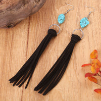 Thumbnail for Turquoise Fringe Detail Earrings - T - 3 COLORS -