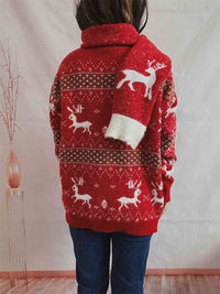 Thumbnail for Christmas Element Sweater / Comes with matching Scarf! - 2 PCS. - T - 1 COLOR -