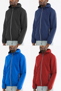 Thumbnail for Waterproof Reflective Zipper Windbreaker - 4 COLORS -