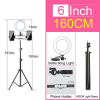 Thumbnail for Ringlight for Makeup - Ring Light - LED Selfie Stand - Tripod - Dimmable - YouTube Lamp Photo Video Camera Phone stand - [23 DAY DELIVERY] -  14 SIZES -