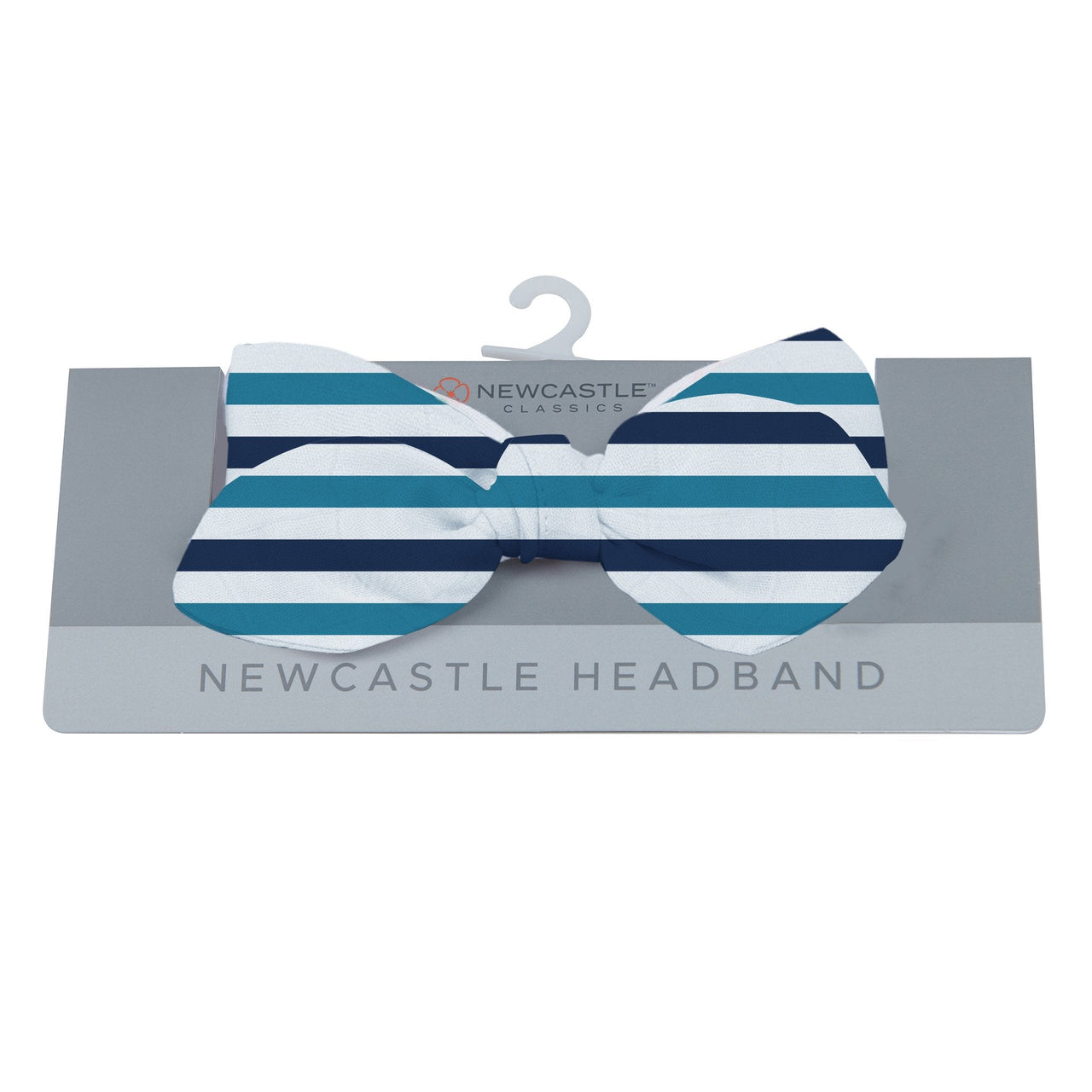 Newcastle - Blue and White Stripe Bamboo Baby Headband -