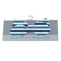 Thumbnail for Newcastle - Blue and White Stripe Bamboo Baby Headband -